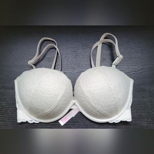 FINAL PRICE NWT Victoria Secret PINK Date Plung Lace PushUp Multi Way 32DD (32E)